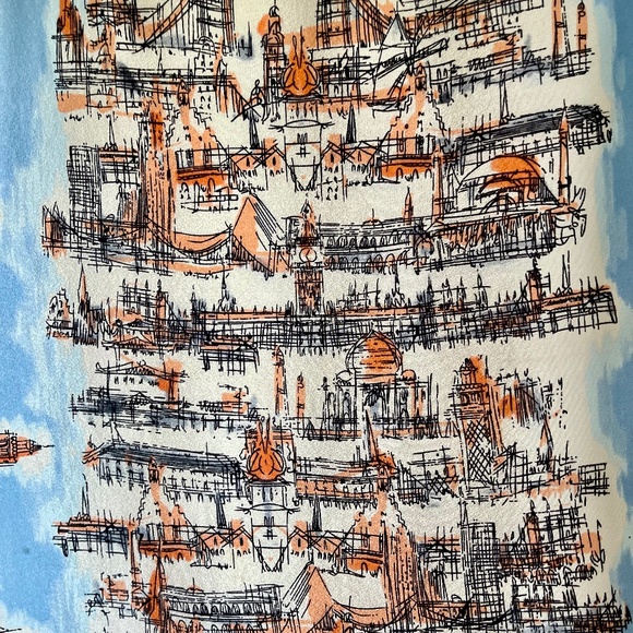 Anthropologie Maeve Around Town Charming Printed Silk Tee Dress ~ Size L - Picture 7 of 10